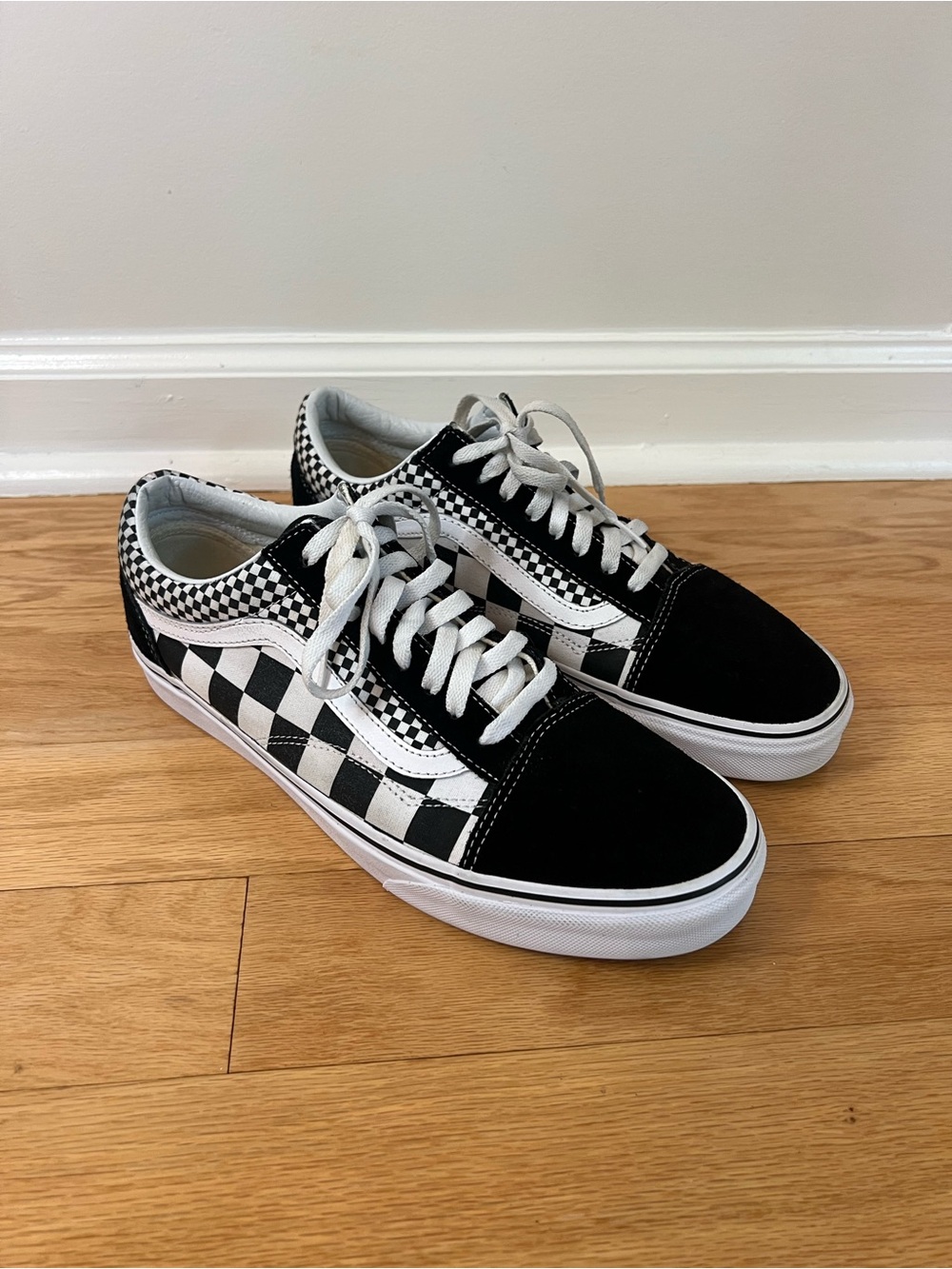 Vans Old Skool “Mix Checker” in Black/True White (Men’s 10.5/Women’s 12)